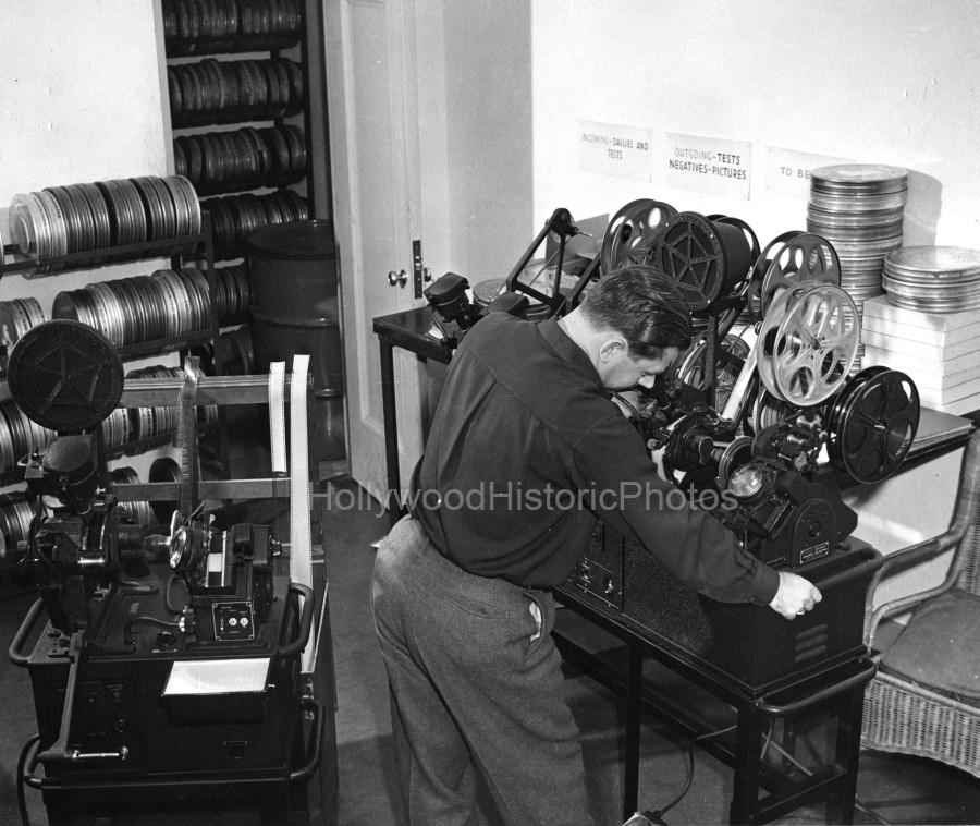 Film Editors 1946 Universal Studios Walter Lantz Productions editing dept. wm.jpg